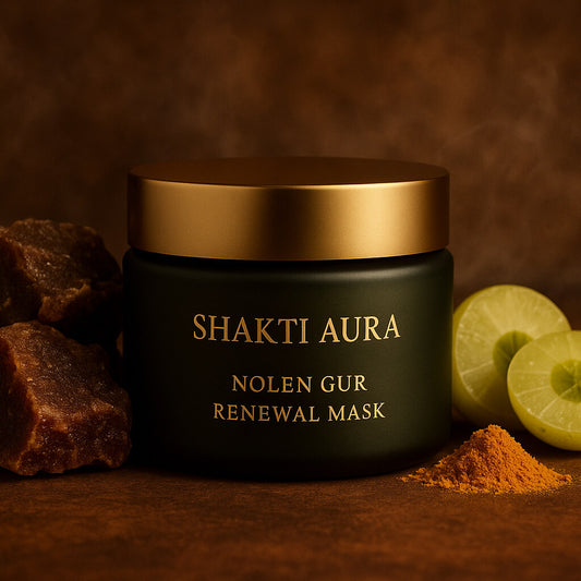 Shakti Aura Nolen Gur Renewal Mask - luxury Ayurvedic mask with jaggery, amla, and turmeric